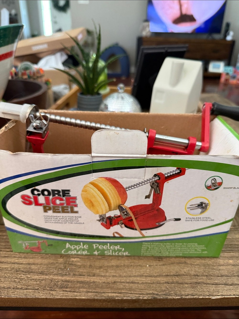 Apple Peeler Corer Slicer - Red